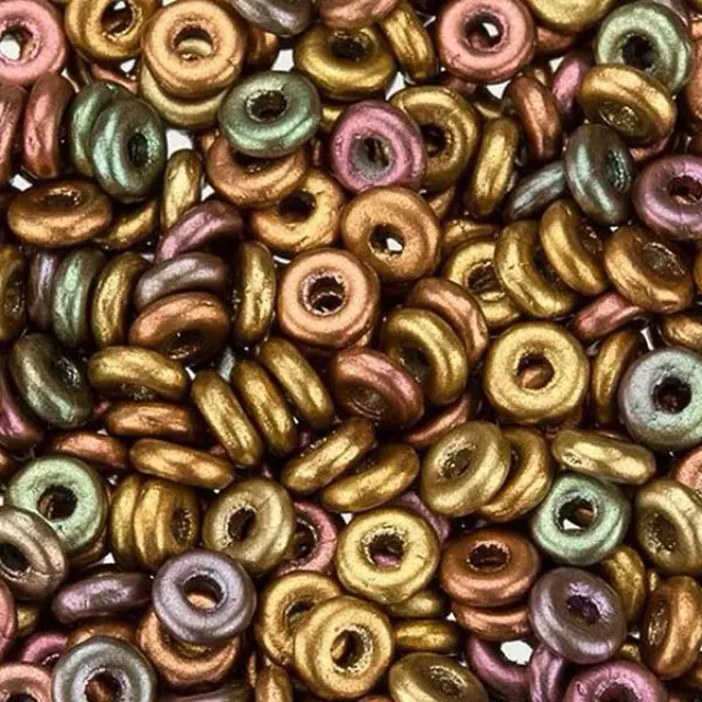 Χάντρα Czech O Beads 3.8mm - Purple Iris Gold ~7gr