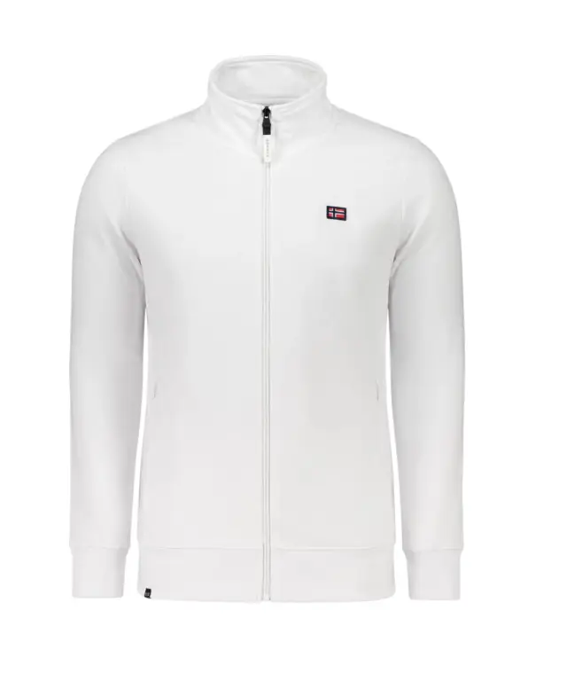 Norway Nautical School - Ανδρική Φούτερ Ζακέτα 862743-WHITE Λευκό