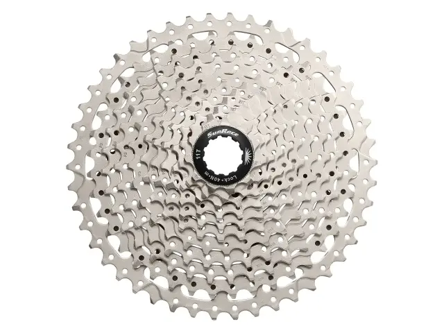 ΚΑΣΕΤΑ SUNRACE CSMS8 11-42T 11 ΤΑΧΥΤΗΤΩΝ METALLIC SILVER