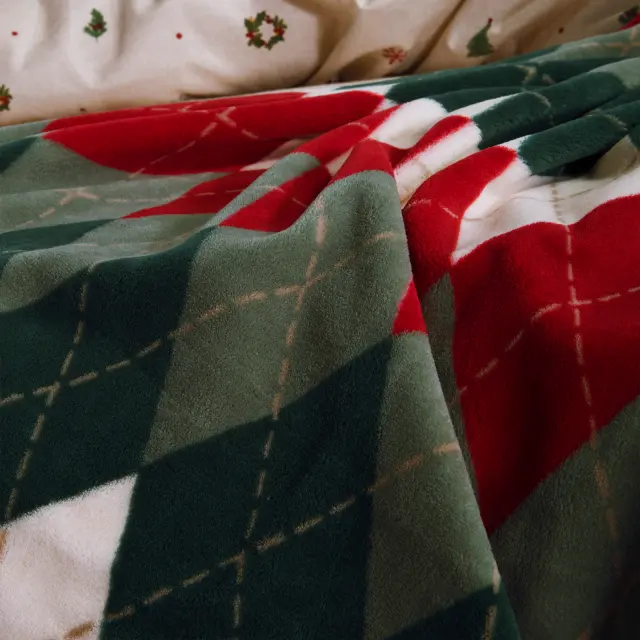 Nef-Nef Homeware Κουβερτάκι Καναπέ Winter Rhombus 130x180 Κόκκινο 2