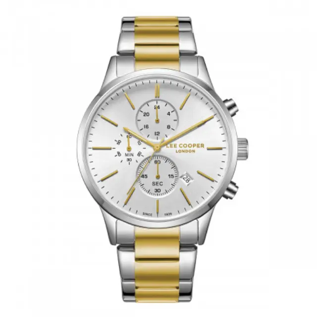 Lee Cooper 8042, Men's Watch, Silver / Gold Metallic Bracelet LC08042.230