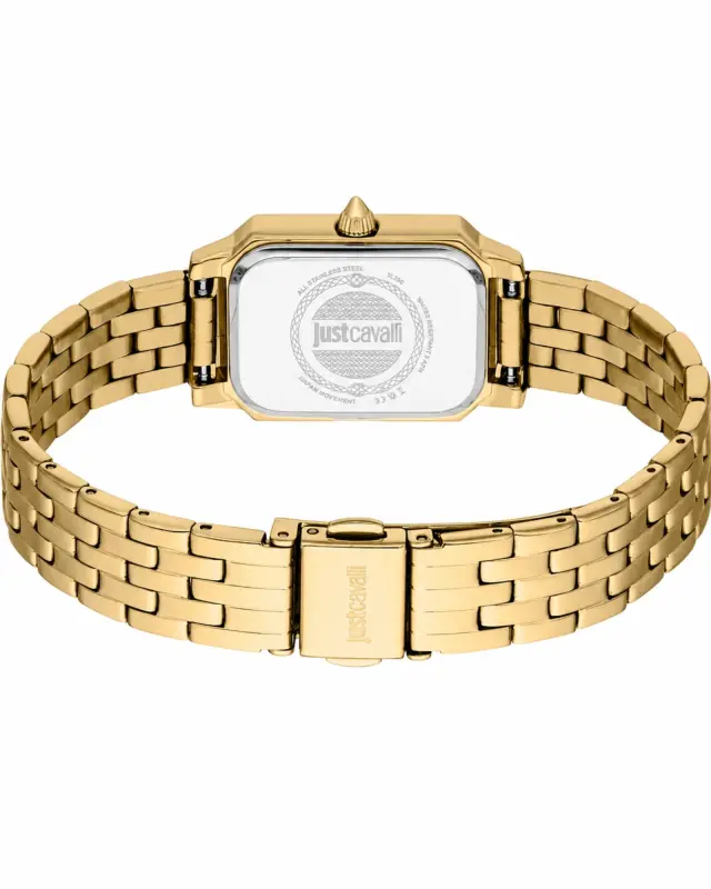 Just Cavalli Zefiro JC1L380M0075 Γυναικείο Ρολόι Χρυσό με Πράσινο Καντράν - One Size 3