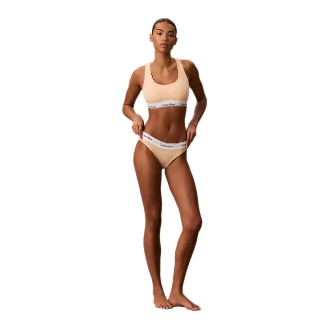 Calvin Klein Γυναικείο Μπουστάκι Unlined Icon Cotton Modal, Χρώμα Peach Bliss 3