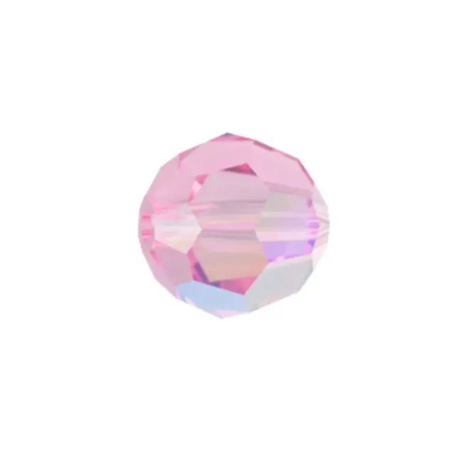 Swarovski 5000 Faceted Round Light Rose AB 6mm - 10τεμ