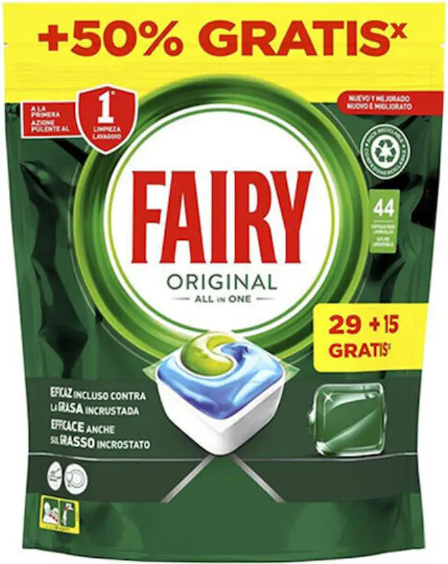 Fairy Active 44 Κάψουλες Πλυντηρίου Πιάτων