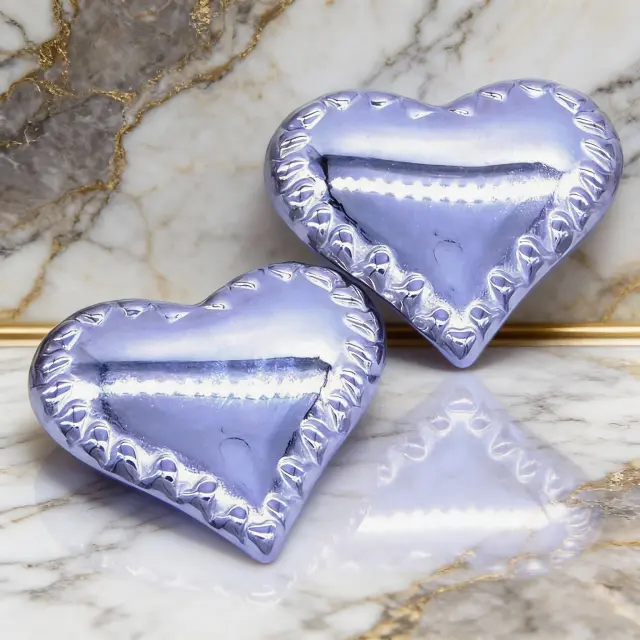 Silver Heart Statement Earrings