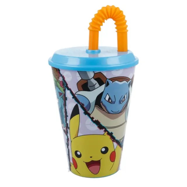 Ποτήρι πλαστικό με καλαμάκι EASY SPORT TUMBLER 430 ML POKEMON DISTORSION -08030