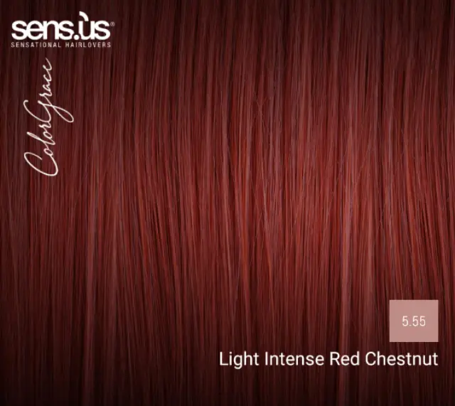 Sensus Color Grace M3K 5.55 Light Red Intense Chestnut 100ml - (μόνιμη βαφή φωτεινό καστανό κόκκινο έντονο) 2