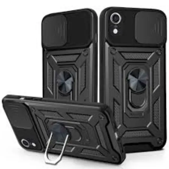 Techsuit® Shield Back Cover Πλαστικό / Σιλικόνης για iPhone XR-Μαύρο 3