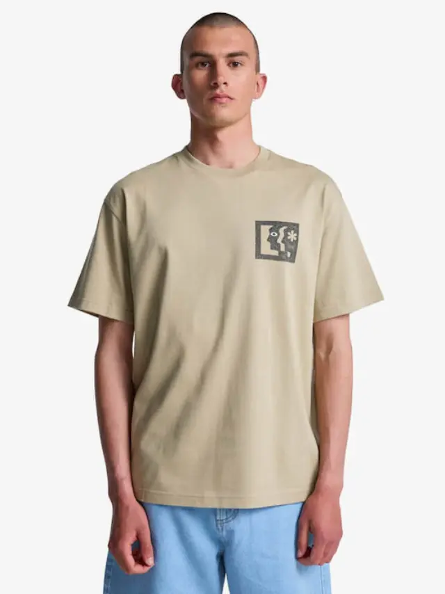 RVCA Face To Face SS Μπλούζα Ανδρικό Khaki Khaki - XL 3