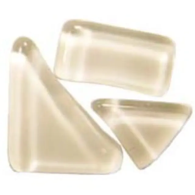 Γυάλινες Ψηφίδες Soft Glass - White - Πολυγωνικές - 200gr