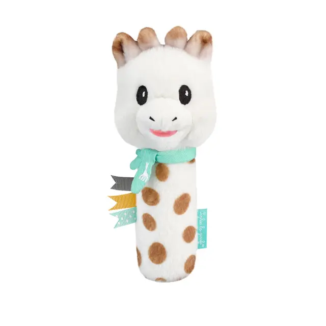 Sophie La Girafe Σόφι η καμηλοπάρδαλη: Βελούδινη κουδουνίστρα με αστείους ήχους από 3+ μηνών S010333