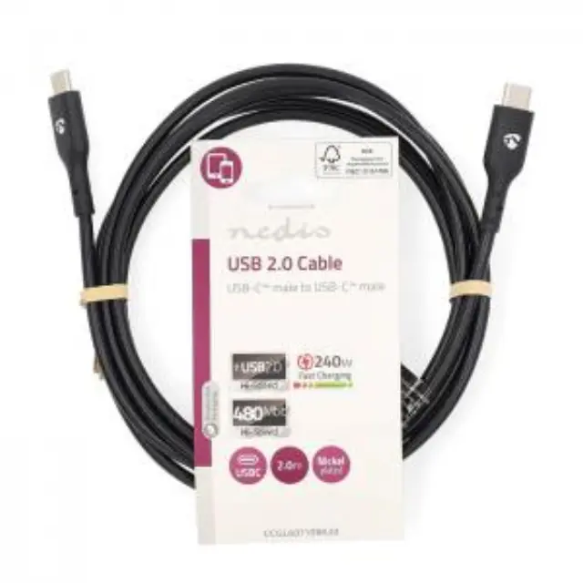 Καλώδιο USB High-Speed Type-C αρσ. - USB Type-C αρσ., 2.00m. 3