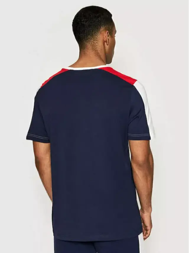 Puma - Essential Ανδρικό T-shirt με Λογότυπο 847426-06 Μπλε Ναυτικό/Λευκό/Κόκκινο - 2XL 2