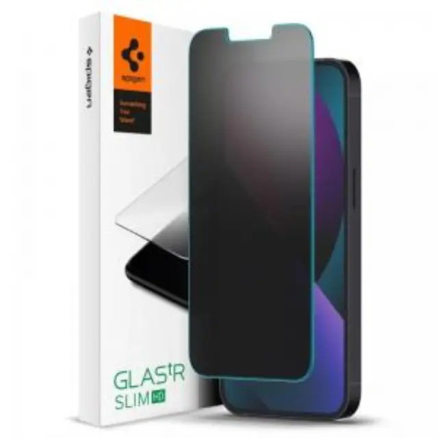 Tempered Glass Full Face Privacy Spigen Apple iPhone 13/ 13 Pro/ 14/ 16e Glas.tR Slim HD (1 τεμ.) N56798 2