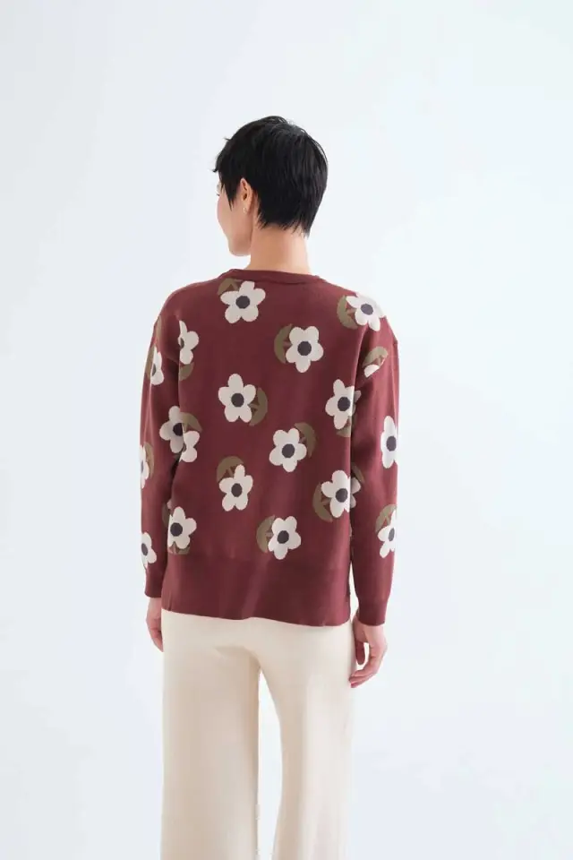 COMPANIA FANTASTICA KNITTED SWEATER (63C/10202 CHOCOLATE BEAN) - L 2