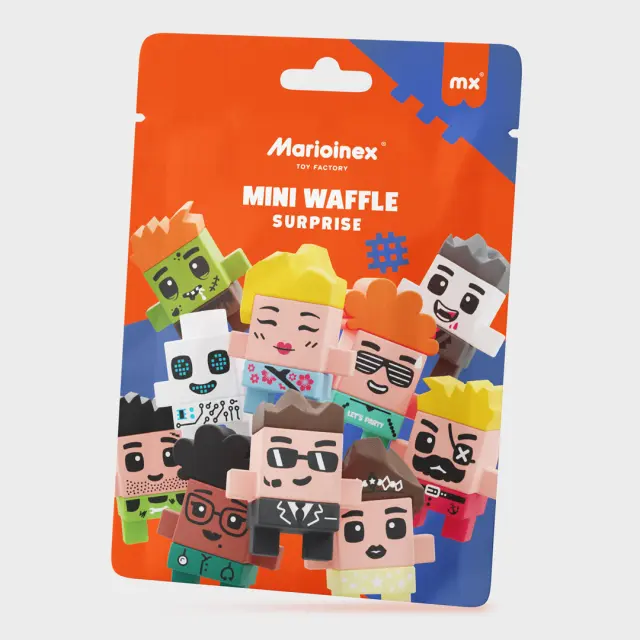 Marioinex Mini Waffle Surprise Mystery Figure Φιγούρα Έκπληξη με Τουβλάκια 904381