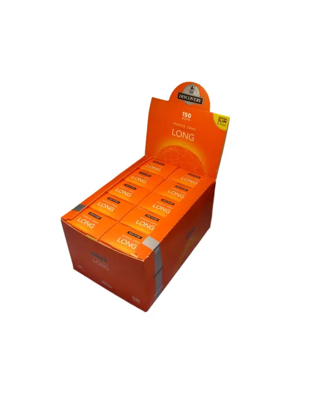 Φιλτράκια Discovery 5.7mm Πορτοκαλί Long 150 Extra Slim (150 φιλτράκια) Συσκ. 10 τμχ