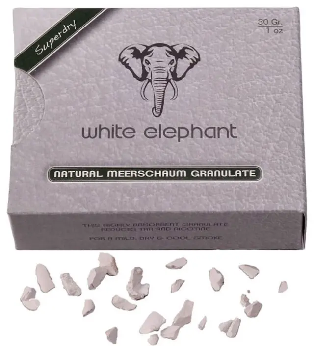 White Elephant Meerschaum Granulate - Απορροφητικοί Φυσικοί Κόκκοι για Πίπες (30g)