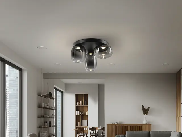 Onice 314435 Φωτιστικό οροφής LED 3 φώτων – μοντέρνο και οικονομικό Μαύρο