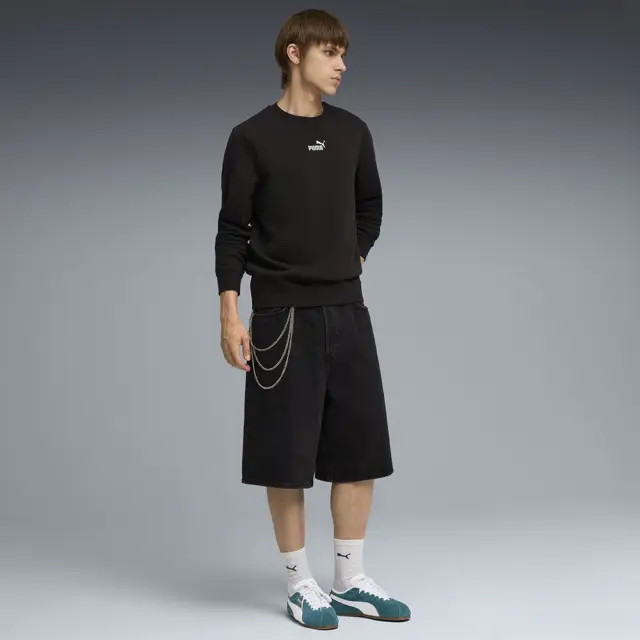 Puma Men's Essentials Small No1 Logo Centered Crew Fleece Sweatshirt Μαύρο 692913-01 (Puma) - XLarge 2