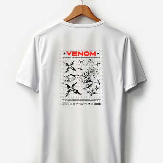 T-shirt Noshame® Λευκό με τύπωμα Venom - 122516 - XXL 2