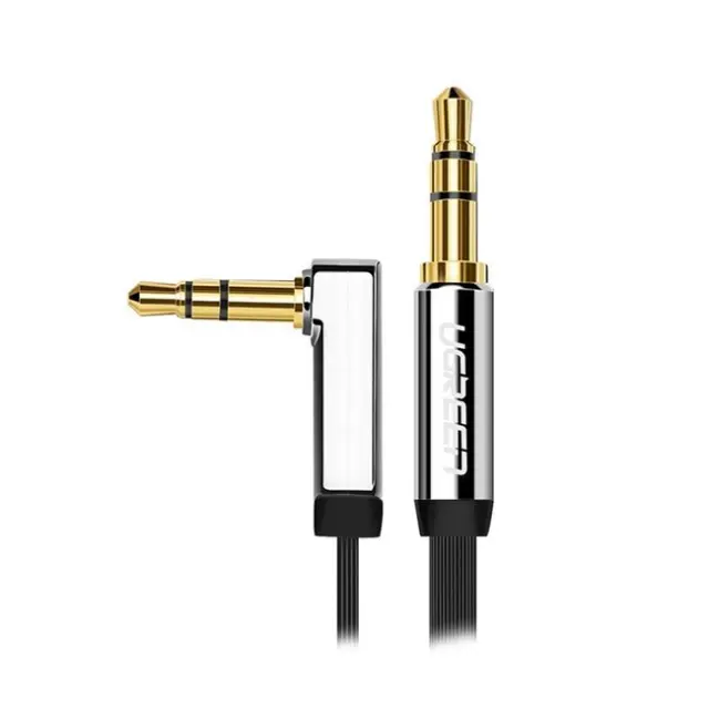 Ugreen Flat Audio Cable AUX 3.5mm Mini Jack 1m Silver