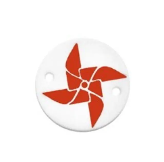 Ακρυλικός Σύνδεσμος Ανεμόμυλος - White/Red - Ø20mm - 1τεμ