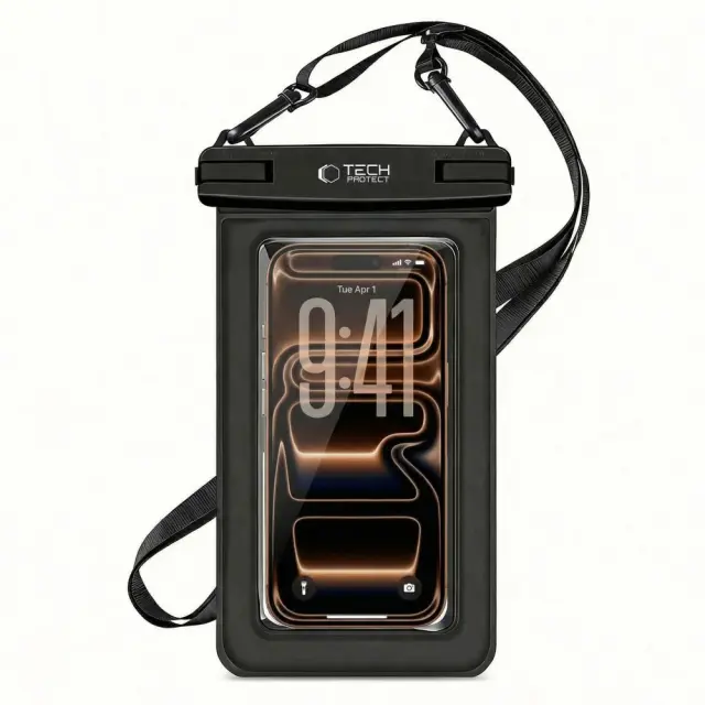 Tech-protect Uwc7 Universal Waterproof Floating Case 6.9 Inch Black