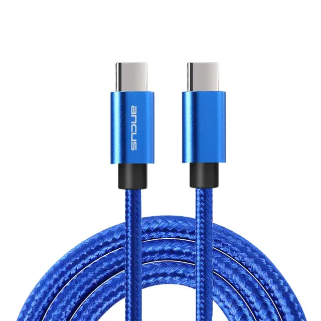 Καλώδιο Σύνδεσης και Φόρτισης Ancus Flow Plus E55 Fast Charge USB-C σε USB-C 5.0A PD100W με Braided Καλώδιο Μπλέ 1m. Με 5 Χρονια Εγγύηση 2