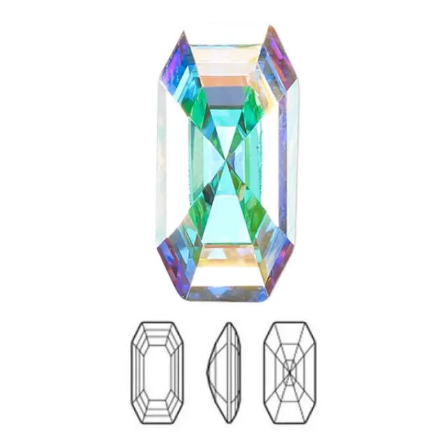 Swarovski 4595 Elongated Imperial Crystal AB 16x8mm - 2τεμ