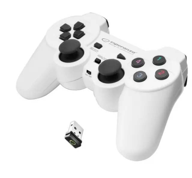 Esperanza EGG108W Gaming Controller Black, White RF Gamepad Analogue - Digital PC, Playstation 3