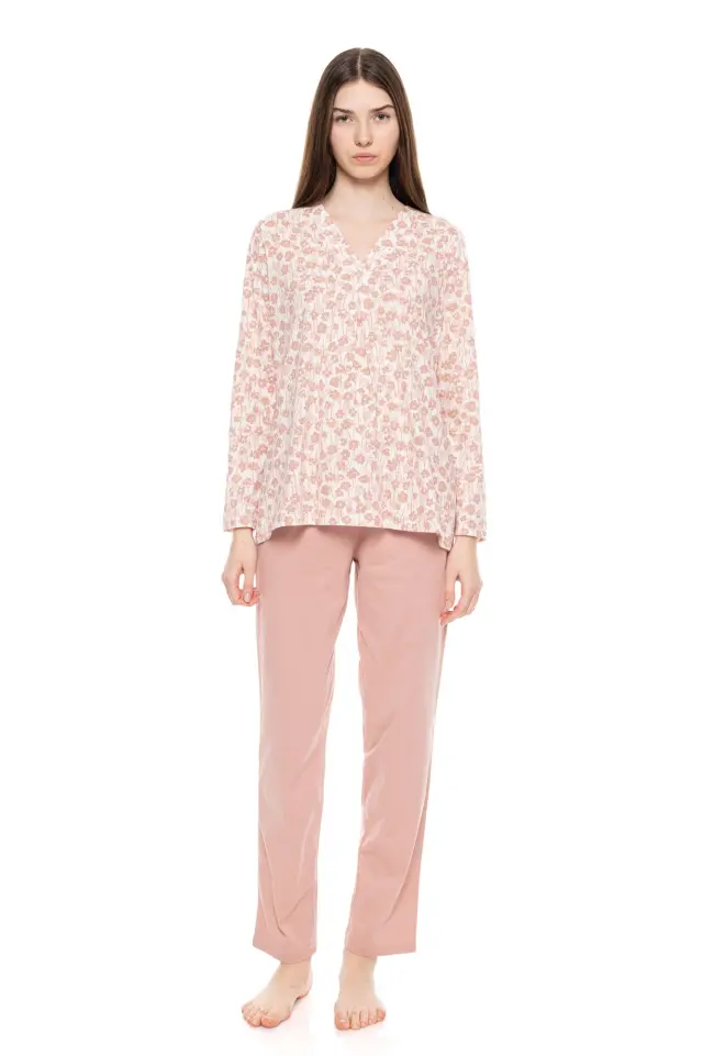 W1598 - Type - PYJAMA V PINK FLOWER