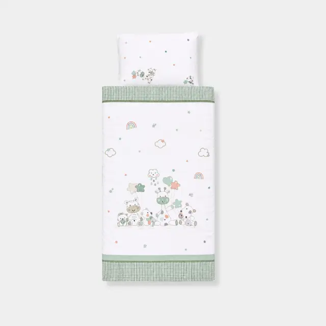 Lorelli Cosy Jiraffe Σετ Ύπνου Μωρού 3 Τεμαχίων 100% Βαμβάκι Μπεζ