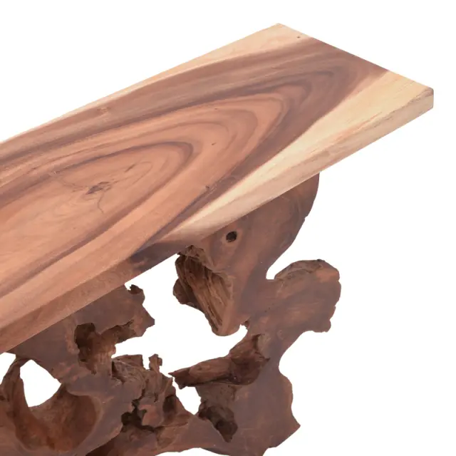 Κονσόλα Jako Inart teak ξύλο σε φυσική απόχρωση 120x40x80εκ 3