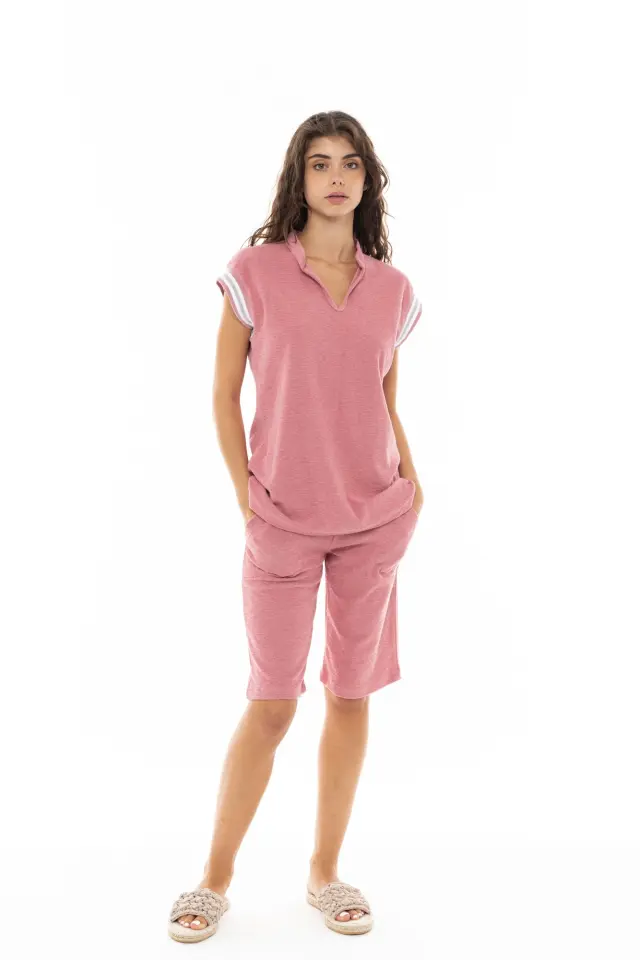 B359 - Dusty Pink - BEACHWEAR TERRY - S
