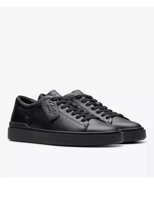 Clarks ανδρικό δερμάτινο sneaker μοκασίνι ανατομικό σε μαύρο χρώμα Craft Swift 26177465 black/black - 42 2