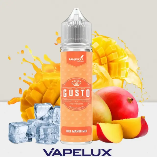Gusto by Omerta Flavor Shots Cool Mango Mix 10ml to 60ml