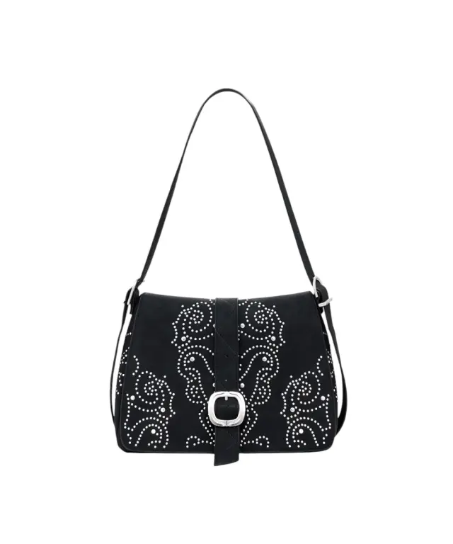 Desigual - Γυναικεία Τσάντα Ώμου Poker Face Posadas Mini 25WAXPBH-2000 Μαύρο