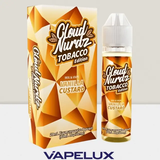 Cloud Nurdz - Tobacco Edition Flavor Shots Vanilla Custard 20ml to 60ml 3