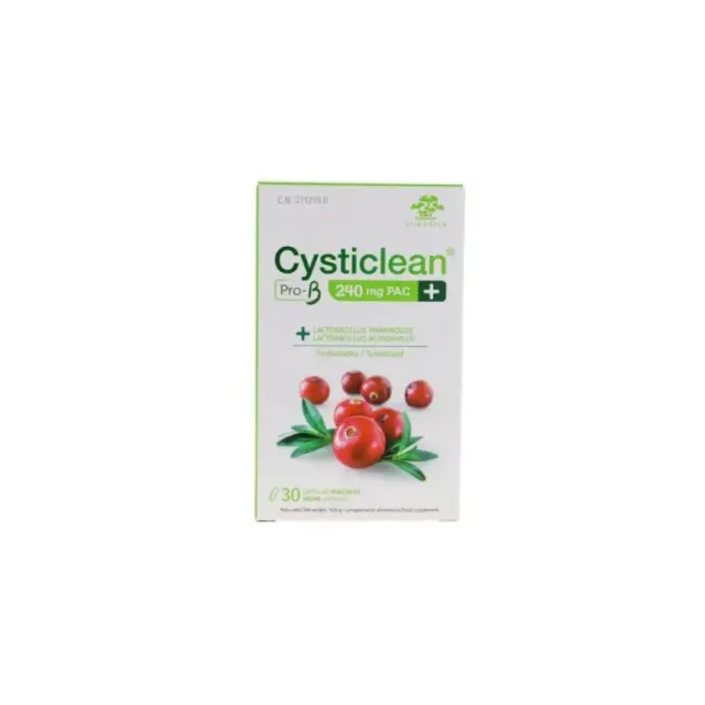 Vita Green Cysticlean Pro-B 240mg Συμπλήρωμα Διατροφής για την Υποστήριξη του Ουροποιητικού Συστήματος, 15caps