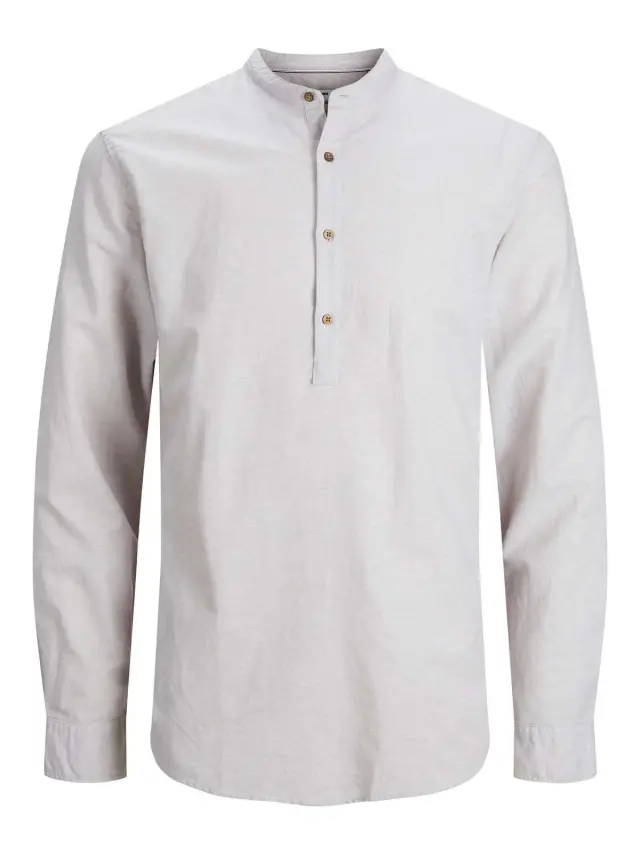JPRBLASUMMER HALF PLACKET SHIRT L/S SN Crockery