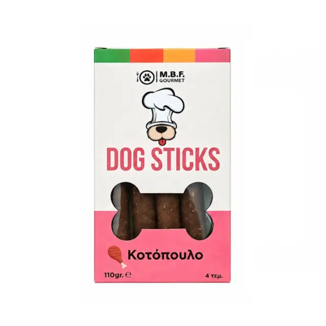 M.B.F Gourmet Dog Sticks Κοτόπουλο (4τμχ) 110gr Μονόχρωμο