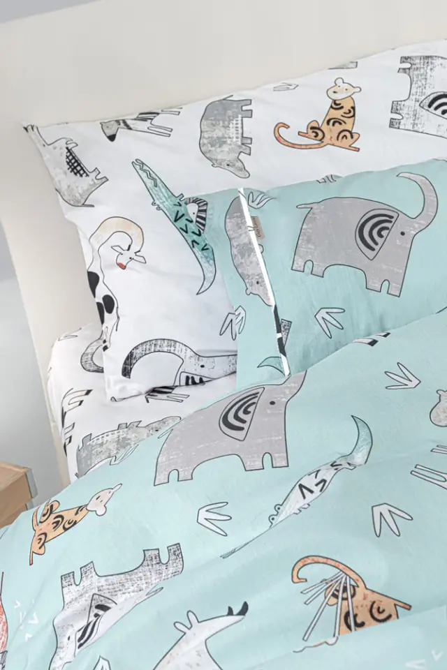 ΣΕΤ ΣΕΝΤΟΝΙΑ ΚΟΥΝΙΑΣ(115X170) ZOOTOPIA AQUA GREY GUY LAROCHE 3