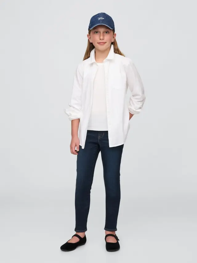 Μπλε Παιδικό Pull-On Jeggings Παντελόνι με Τεχνολογία Max Stretch Dark wash