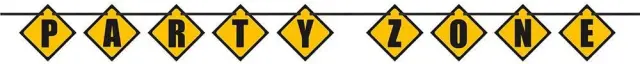 Γιρλάντα Construction Party Zone Block Banner
