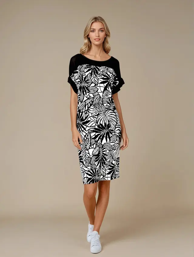 B191 - Type - BEACHWEAR BLACK FLOWER