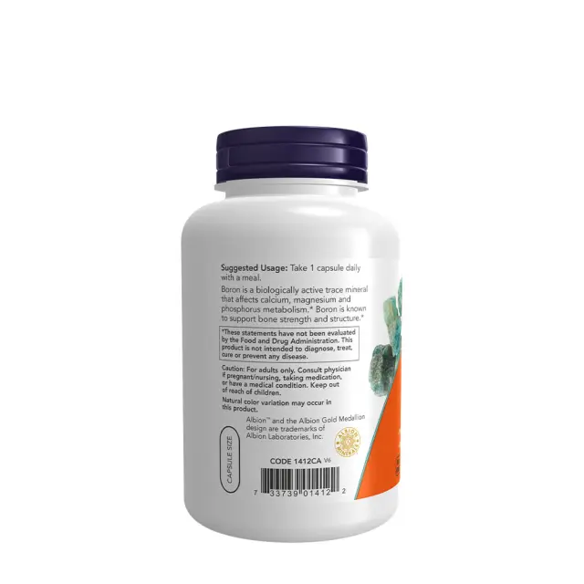 Now Foods Boron 3 mg 250 Veg Capsules 3