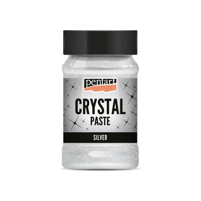 Crystal paste (Πάστα με γκλίτερ) Pentart, Ασημί, 100ml