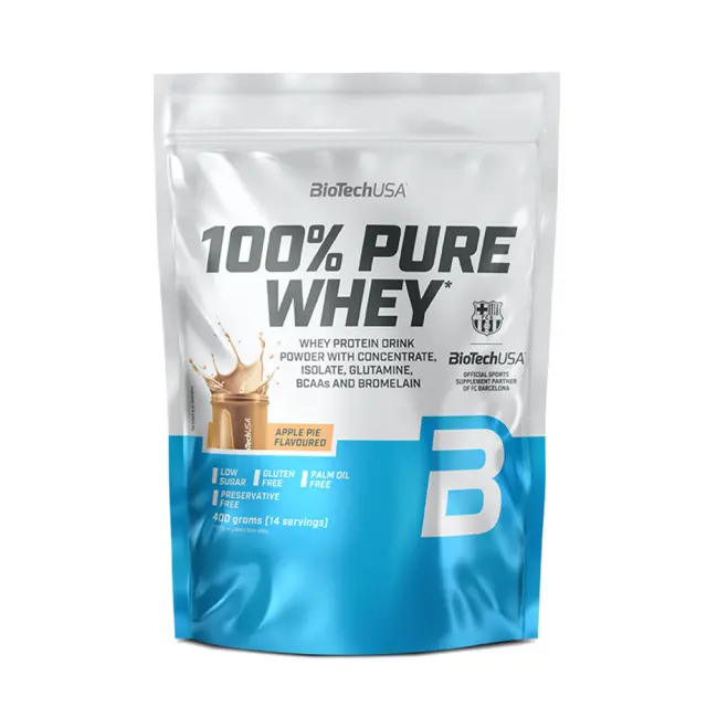 Biotech USA 100% Pure Whey Πρωτεΐνη Ορού Γάλακτος Χωρίς Γλουτένη με Γεύση Apple Pie 400gr